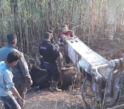 Şanlıurfa'da Bataklığa Batan İneği İtfaiye Kurtardı