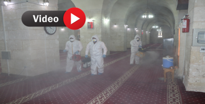 Şanlıurfa'da İbadethane Alanları Dezenfekte Ediyor 