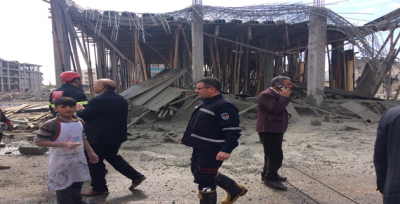 Şanlıurfa'da  inşaat çöktü: 1 yaralı