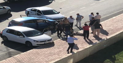 Şanlıurfa'da Maddi Hasarlı Trafik Kazası