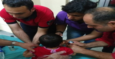 Şanlıurfa'da minik Ekrem'in imdadına itfaiye ekibi yetişti.