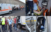 Şanlıurfa'da sıkışmalı trafik kazası