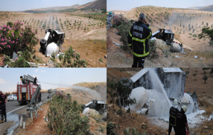 Şanlıurfa'da Tanker alev aldı