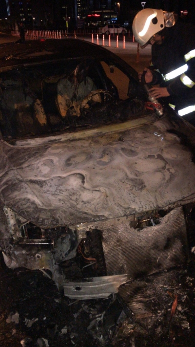 Şanlıurfa'da Yanan Araç Kullanılmaz Hale Geldi