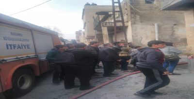 Şanlıurfa'da Yangın, 2 Yaralı