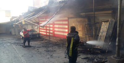 Şanlıurfa'da Yangın: 4 Dükkan 1 Otomobil Hasar Gördü