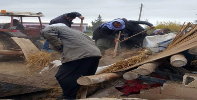 Siverek'te Ahır Aşırı Yağıştan Çöktü: 2 İnek Telef Oldu