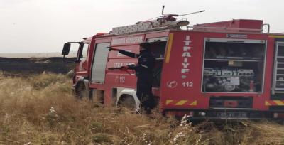 Suriye sınırında yangın