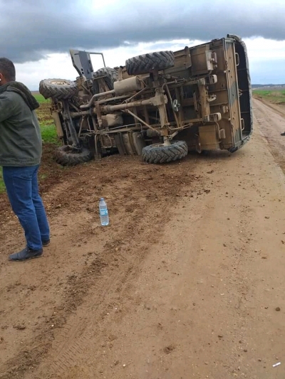 Suruç'ta askeri araç devrildi