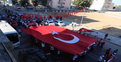 Suruç'ta Demokrasi Yürüyüşüne Yoğun Katılım Oldu