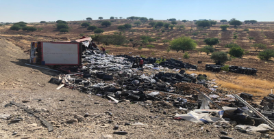 Suruç'ta Virajı Alamayan Devrildi!