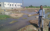 Tarlaya fazla verilen su yerleşim alanına bastı