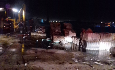 Tekstil fabrikasında yangın