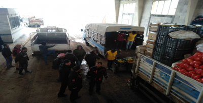 Telabyad'a 80 Ton Yaş Sebze-Meyve Ulaştırıldı