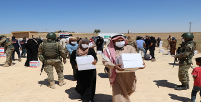 Telabyad'da Altı Köye İnsani Yardımlar Ulaştırıldı