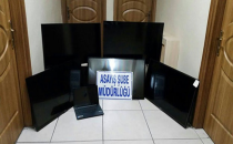 Televizyon hırsızları baba oğul yakalandı