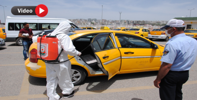 Ticari Taksiler Büyükşehir İle Rutin Olarak Dezenfekte Ediliyor