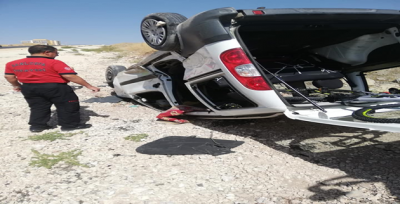 TOKİ'de Trafik Kazası, 2 Yaralı