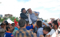 Topçu meydanında Erdoğan izdihamı