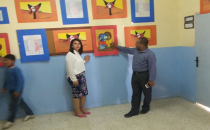 Ulucanlar ilköğretim okulunda resim sergisi