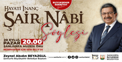 Ünlü Yazar Hayati İnanç Şanlıurfalılarla  Buluşacak