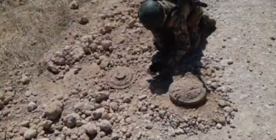 Urfa sınırında mayınlar imha edildi!