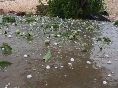 Urfa'da dolu etkili oldu