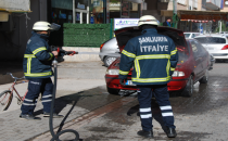 Urfa'da gaz kaçağı olan otomobil korkuttu