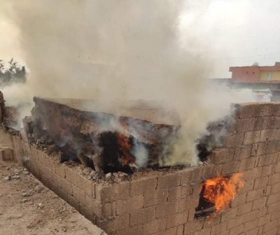 Urfa'da mesken yangını