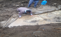 Urfa'da mozaik kaçırılmak istenirken yakalandı