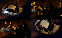 Urfa'da otomobil şarampole yuvarlandı