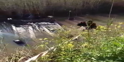 Urfa'da Otomobil Sulama Kanalına Uçtu