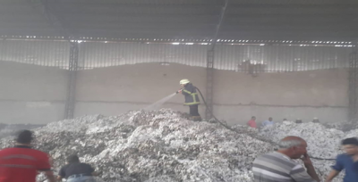 Urfa'da Pamuk Deposunda Yangın