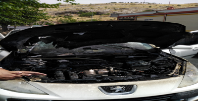 Urfa'da Seyir Halindeki Otomobil Alev Aldı