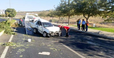 Urfa'da Takla Atan Otomobilin Sürücüsü Yaralandı