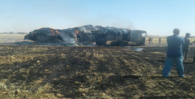 Urfa'da Tır Alev Aldı