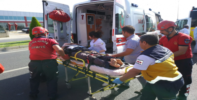 Urfa'da trafik kazası, 2 yaralı