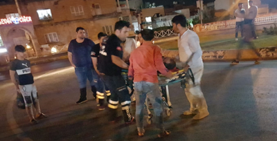 Urfa'da  Virajı Alamayan Motosiklet Sürücüsü Kaza Yaptı