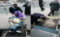 Urfa'da yaşlı engelliye şoför sahip çıktı