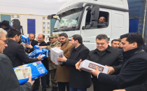 Urfa'dan Halep'e 23 tır insanı yardım malzemesi gönderildi