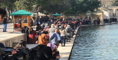 Urfalılar doğal akvaryuma akın etti