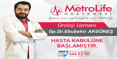 Üroloji Uzmanı Op.Dr. Ebubekir Akgüneş Hasta Kabulüne Başladı