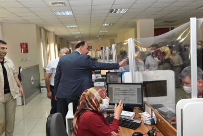 Vali Erin, Nüfus Müdürlüğünde Denetlemede Bulundu