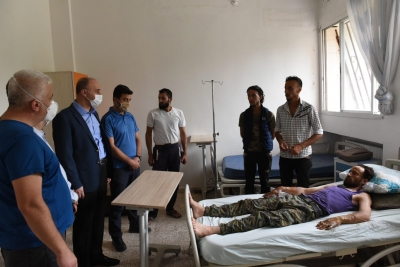  Vali Erin, Resulayn'daki Yaralıları Ziyaret Etti