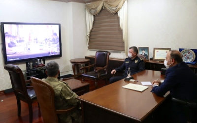 Vali Erin ve müdür Doğuş Bakan Soylu ile görüştü