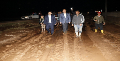 Vali Erin Yağışlardan Etkilenen Bölgeleri İnceledi
