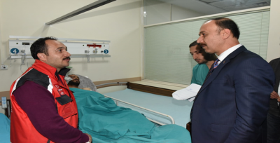 Vali Erin Yaralıları Ziyaret Etti