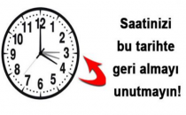 Yaz saat uygulaması başlıyor
